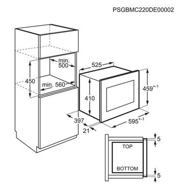 AEG 6000 Series Built-In Microwave with Grill - Black