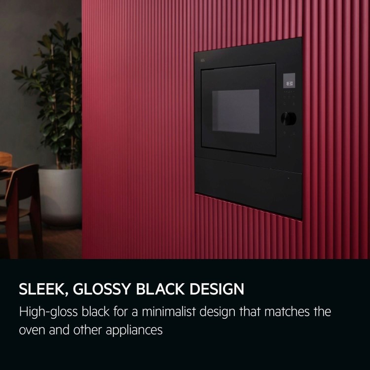 AEG 6000 Series Built-In Microwave Oven - Black