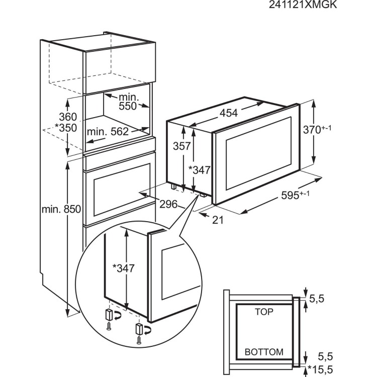 AEG 6000 Series Built-In Microwave Oven - Black