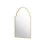Arched Ornate Brass Bathroom Mirror 500 x 800mm - Oberon