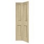 Internal Oak Victorian 4 Panel Bi-Fold Door - Unfinished, 1981 x 686 x 35 mm