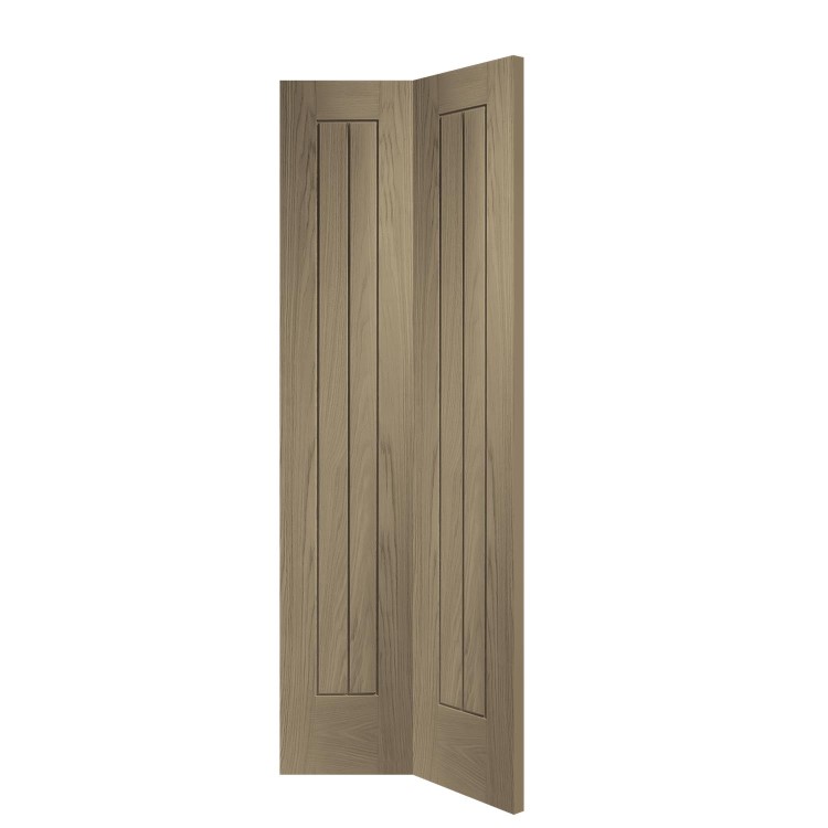 Internal Oak Suffolk Bi-Fold - Unfinished, 1981 x 762 x 35 mm