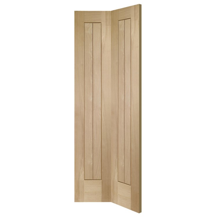 Internal Oak Suffolk Bi-Fold - Unfinished, 1981 x 762 x 35 mm