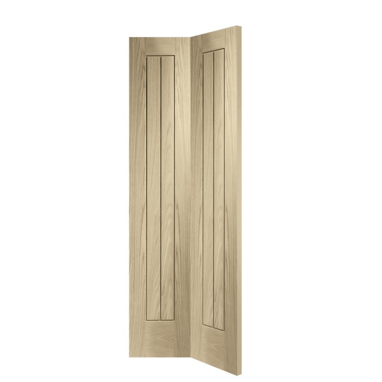 Internal Oak Suffolk Bi-Fold - Unfinished, 1981 x 762 x 35 mm