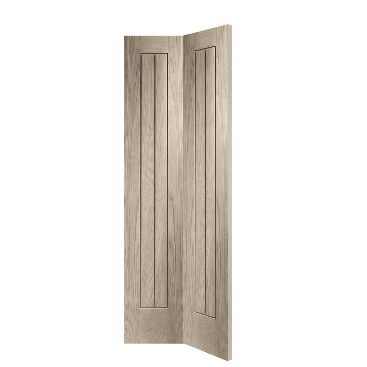 Internal Oak Suffolk Bi-Fold - Unfinished, 1981 x 762 x 35 mm