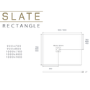 GRADE A1 - 1000x900mm Rectangular Shower Tray with Grate - Black Stone Resin Slate Effect - Sileti