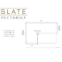 1200x900mm Rectangular Shower Tray with Grate - Black Stone Resin Slate Effect - Sileti