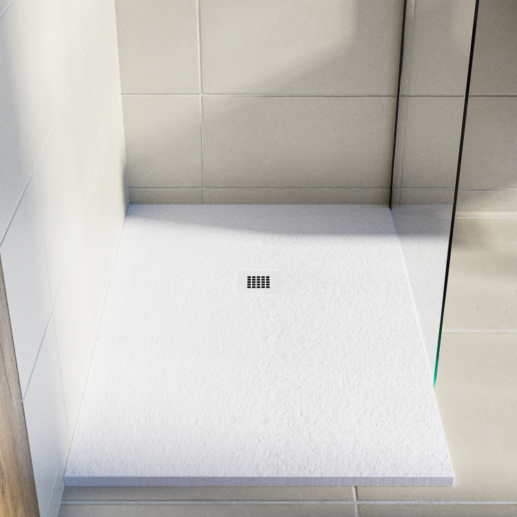 1200x900mm Rectangular Shower Tray – Slimline 27mm – Stone Resin – Anti-Slip – White – Sileti