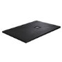 GRADE A1 - 1700x800mm Rectangular Shower Tray with Grate - Black Stone Resin Slate Effect - Sileti