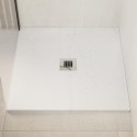 OBN80100 800x800mm Square Shower Tray – Low Profile 27mm – Stone Resin – White – Pearl
