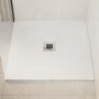 800x800mm Square Shower Tray – Low Profile 27mm – Stone Resin – White – Pearl