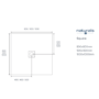 800x800mm Square Shower Tray – Low Profile 27mm – Stone Resin – White – Pearl