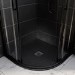900x900mm Quadrant Anti-Slip 27mm Slimline Black Stone Resin Shower Tray – Sileti