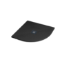 900x900mm Quadrant Shower Tray – Slimline 27mm – Stone Resin – Anti-Slip – Black – Sileti
