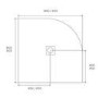 900x900mm Quadrant Shower Tray – Slimline 27mm – Stone Resin – Anti-Slip – Black – Sileti