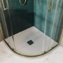 900x900mm Quadrant Shower Tray – Slimline 27mm – Stone Resin – Anti-Slip – White – Sileti