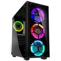 Box Open Kolink Observatory Mid Tower RGB Gaming Case - Black Tempered Glass