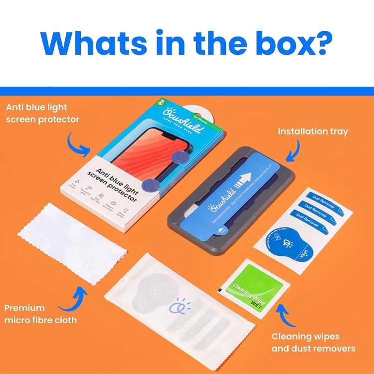 Ocushield Premium Anti Blue Light Tempered Glass Screen Protector for iPhone 11 and XR