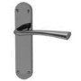 Internal Black Nickel Bathroom Lever Door Handle with Lock, Latch and Hinges Pack - 65mm Latch - Oder - XL Joinery