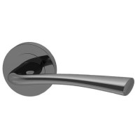 Internal Black Nickel Bathroom Lever Door Handle with Lock, Latch and Hinges Pack - 65mm Latch - Oder - XL Joinery