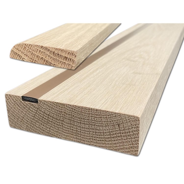 Internal Oak Fire Door Lining Set with Intumescent Strip - 108 x 30mm, Unfinished