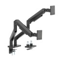 OEM-P-DUALARM electriQ Premium Spring Assisted Dual Monitor Arm