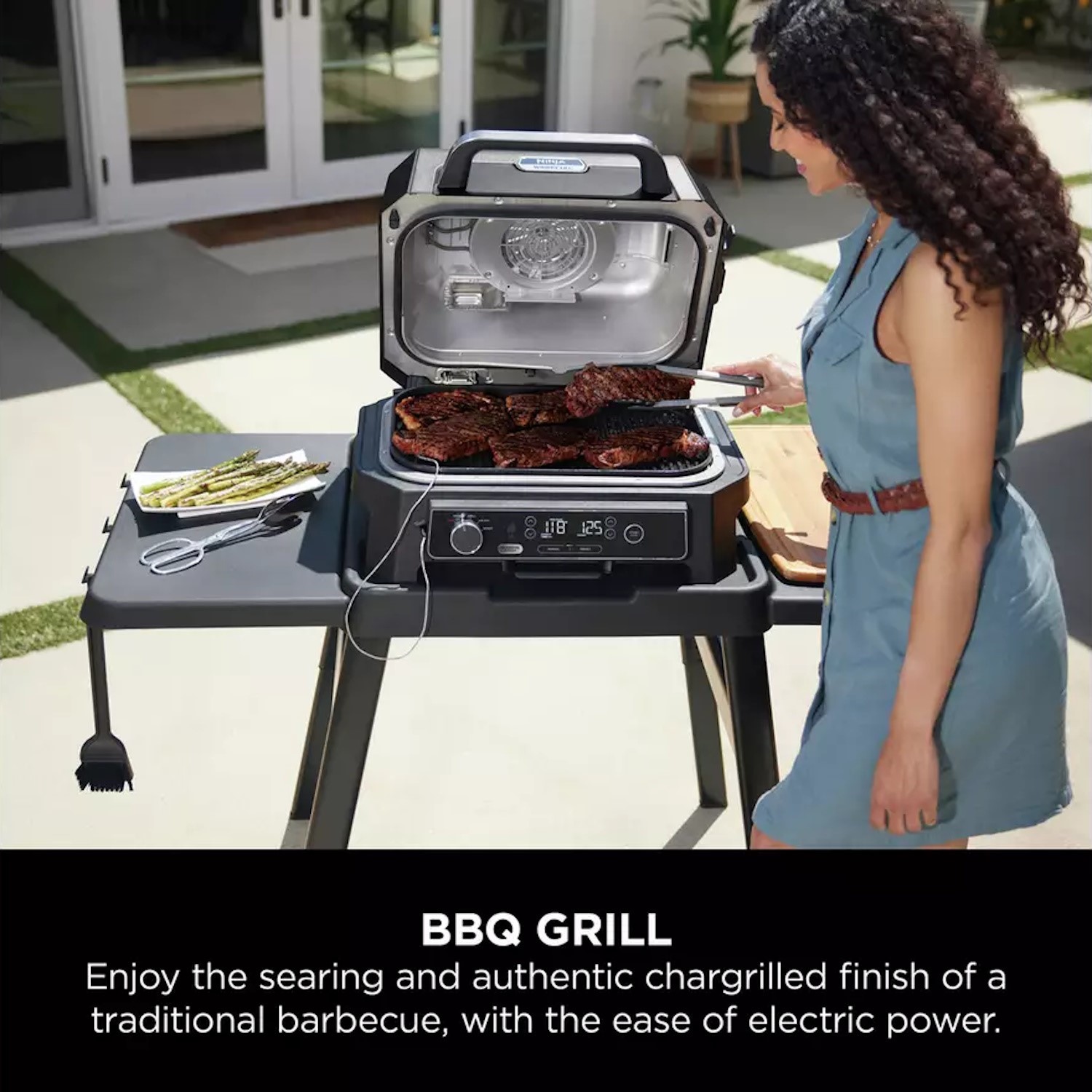 Ninja OG850UK Woodfire XL Electric BBQ Grill Smoker Black Grey ninja-og850uk-woodfire-xl-electric-bbq-grill-smoker-black-grey