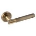 Internal Antique Bronze Bathroom Lever Door Handle with Lock, Latch and Hinges Pack - 75mm Latch - Oglio - XL Joinery