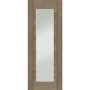 Palermo Original 1 Light Internal Oak Fire Door with Clear Glass (wide) - Unfinished, 2040 x 826 x 44 mm