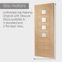 Internal Oak Door with Opaque Glass - Unfinished - 2032 x 813 x 35mm - Palermo Essential - XL Joinery