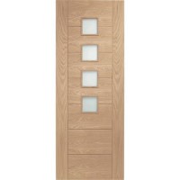 Internal Oak Door with Opaque Glass - Unfinished - 2032 x 813 x 35mm - Palermo Essential - XL Joinery
