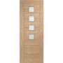 Internal Oak Door with Opaque Glass - Unfinished - 2032 x 813 x 35mm - Palermo Essential - XL Joinery