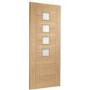 Internal Oak Door with Opaque Glass - Unfinished - 2032 x 813 x 35mm - Palermo Essential - XL Joinery
