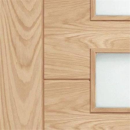 Internal Oak Door with Opaque Glass - Unfinished - 2032 x 813 x 35mm - Palermo Essential - XL Joinery