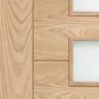 Internal Oak Door with Opaque Glass - Unfinished - 2032 x 813 x 35mm - Palermo Essential - XL Joinery