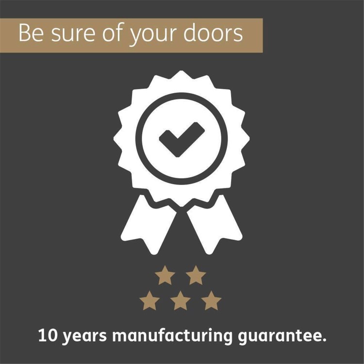 Internal Oak Half-Glazed Cottage Door with Clear Bevelled Glass - Unfinished - 1981 x 686 x 35mm - Suffolk - XL Joinery