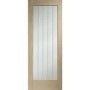 Suffolk P10 Internal Oak Fire Door with Clear Etched Glass - Unfinished, 1981 x 762 x 44 mm
