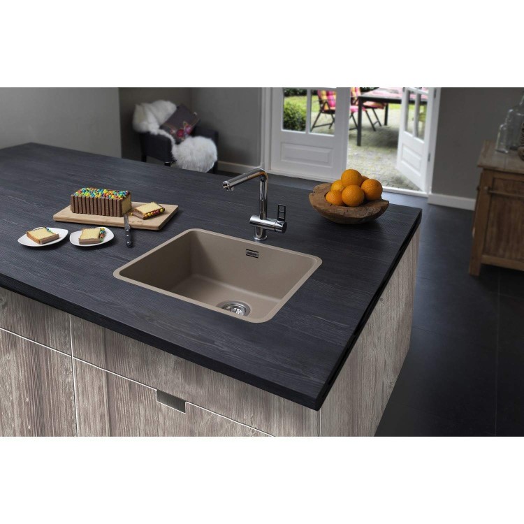 Reginox OHIO40X40CS Regi Color Ohio 1.0 Bowl Sand Stainless Steel Kitchen Sink