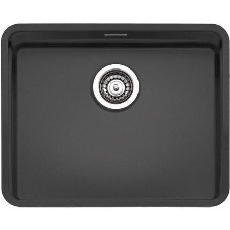 Single Bowl Black Stainless Steel Kitchen Sink - Reginox Ohio 50x40