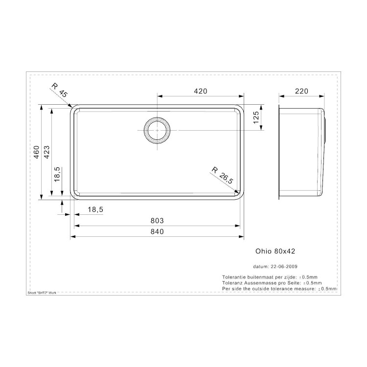 Reginox Single Bowl Stainless Steel White Kitchen Sink