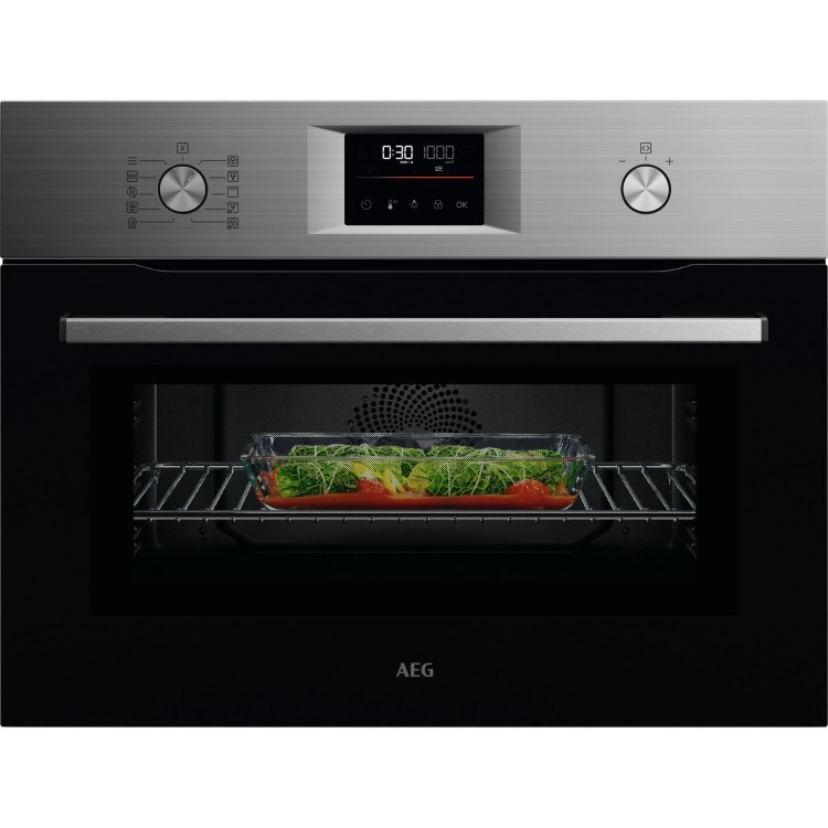 AEG 6000 Series Built-In Combination Microwave Oven - Black