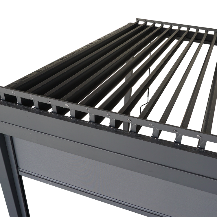 Outdoor Living Heavy Duty Aluminium Hot Tub Pergola with Louvred Roof - 6 x 3m