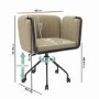 Mink Fabric Swivel Office Chair - Orla
