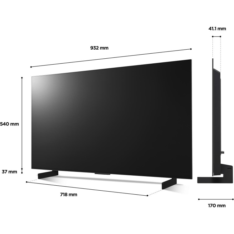 Refurbished LG C2 42" 4K Ultra HD with HDR10 OLED Freesat HD Smart TV