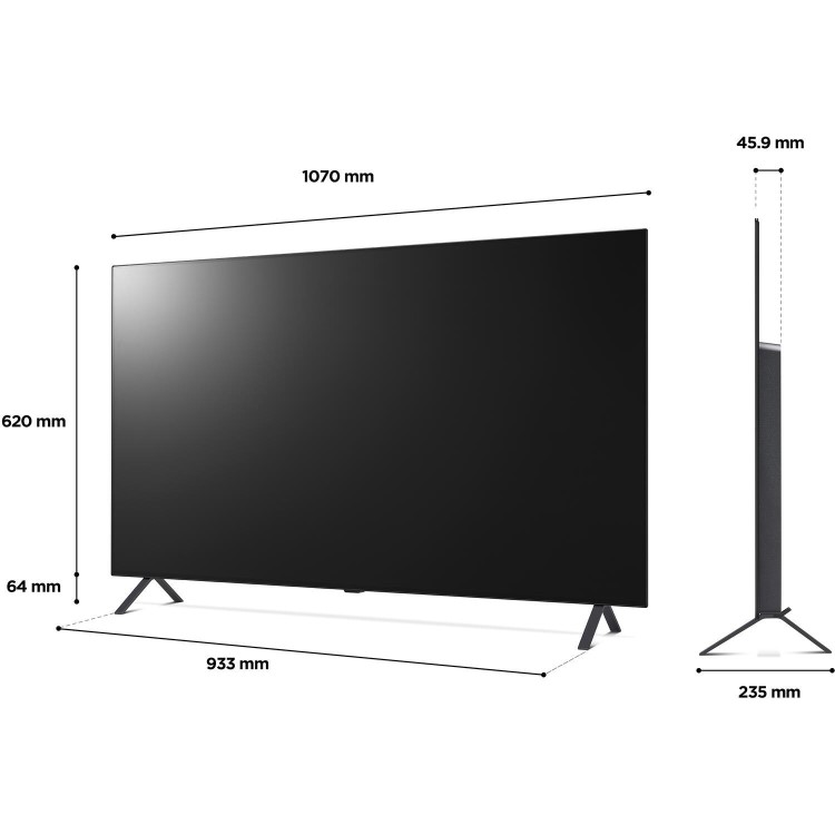 Refurbished LG A2 48" 4K Ultra HD with HDR10 OLED Freesat Smart TV