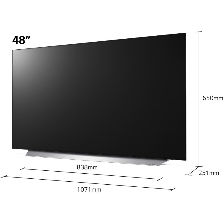 Refurbished LG C1 48" 4K Ultra HD with HDR10 Pro OLED Freeview Play Smart TV