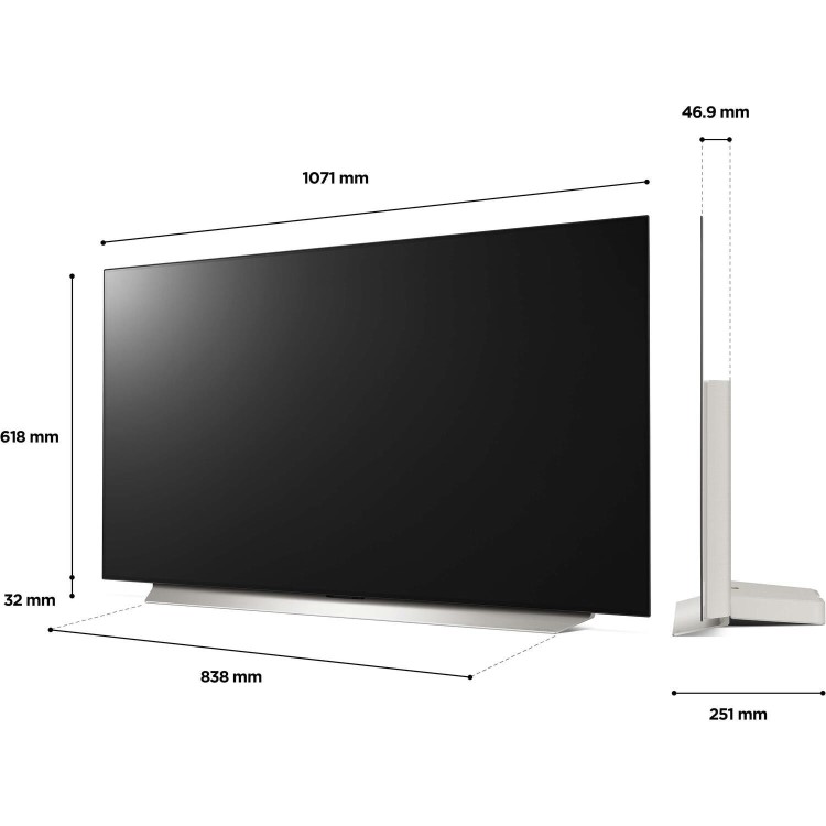 Refurbished LG C2 48" 4K Ultra HD with HDR OLED Freeview Smart TV