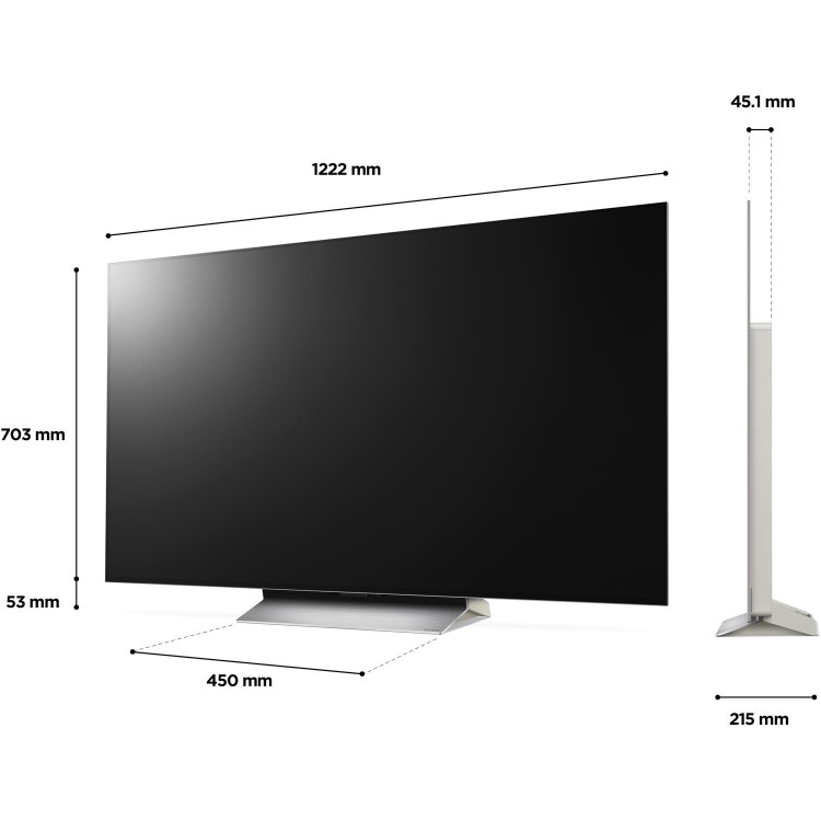 Refurbished LG C2 55" 4K Ultra HD with HDR10 OLED Freeview Smart TV