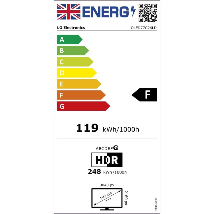 Refurbished LG C2 77" 4K Ultra HD with HDR10 Pro OLED Freeview HD Smart TV