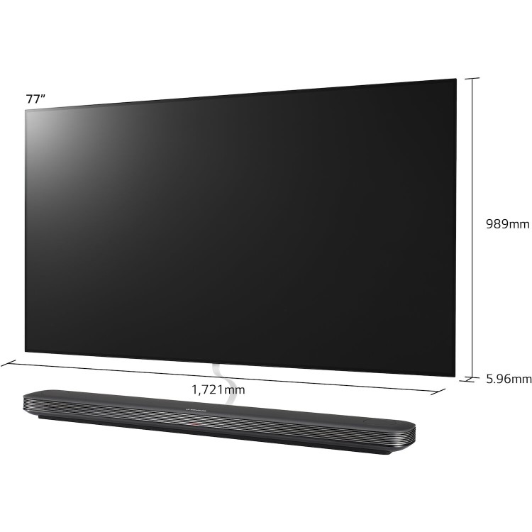 LG OLED77W9PLA 77" 4K OLED TV Dolby Atmos and Dolby Vision with LG Wireless Headphones - Black